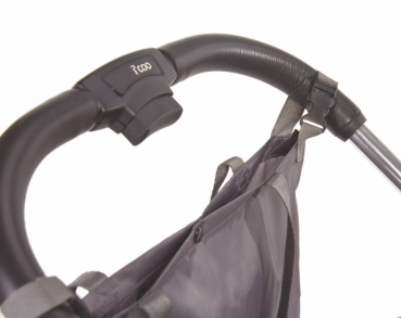 Preview: Diago Kinderwagen Einkaufstasche grau