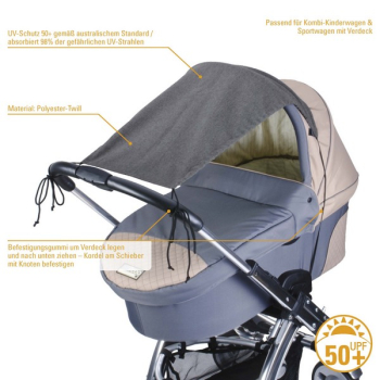Preview: Diago Deluxe Sonnensegel Kinderwagen