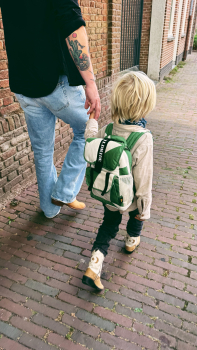 Kids Backpack Green Graphic