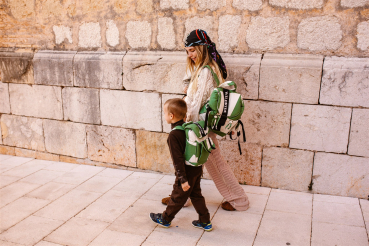 Mom Backpack Green Graphic