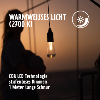 Retro LED-Birne mit Akku