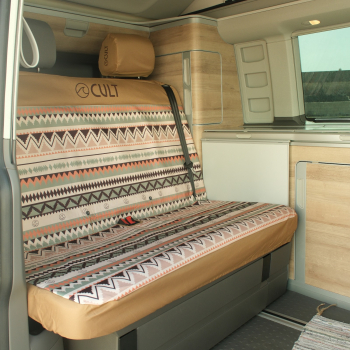 Preview: CULT 2er-Sitzbankbezug wasserdicht – VW California T4–T6.1 & Mercedes-Benz Marco Polo indi-brown