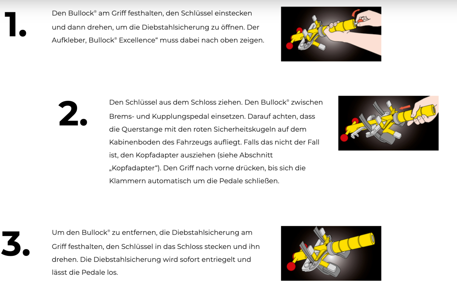 Bullock Excellence W für Handschaltung
