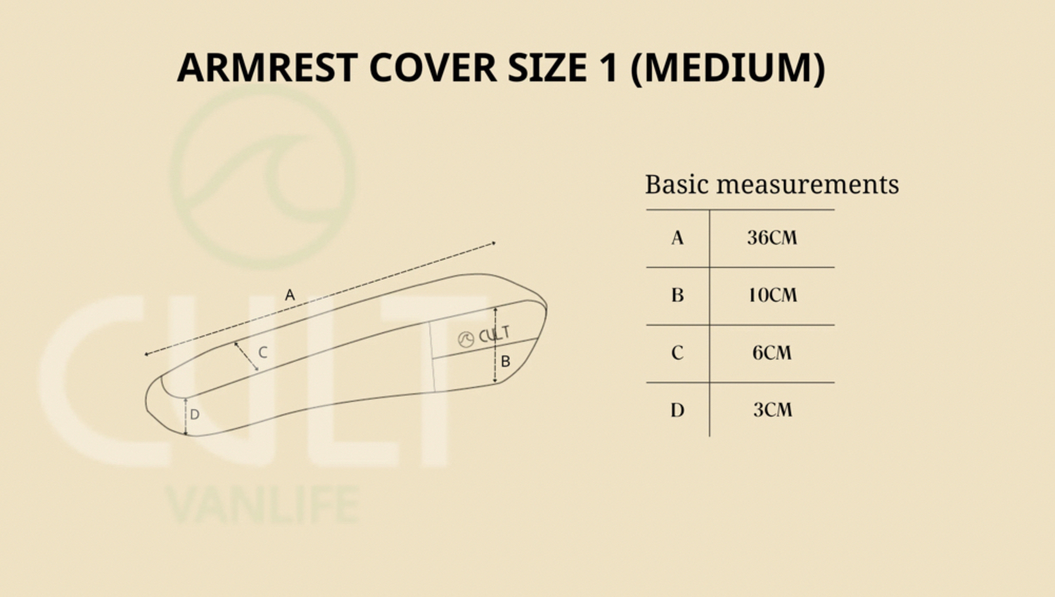 CultSurfing Armrestcover single brown