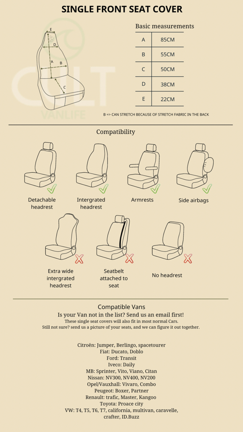 CultSurfing Seatcover single black