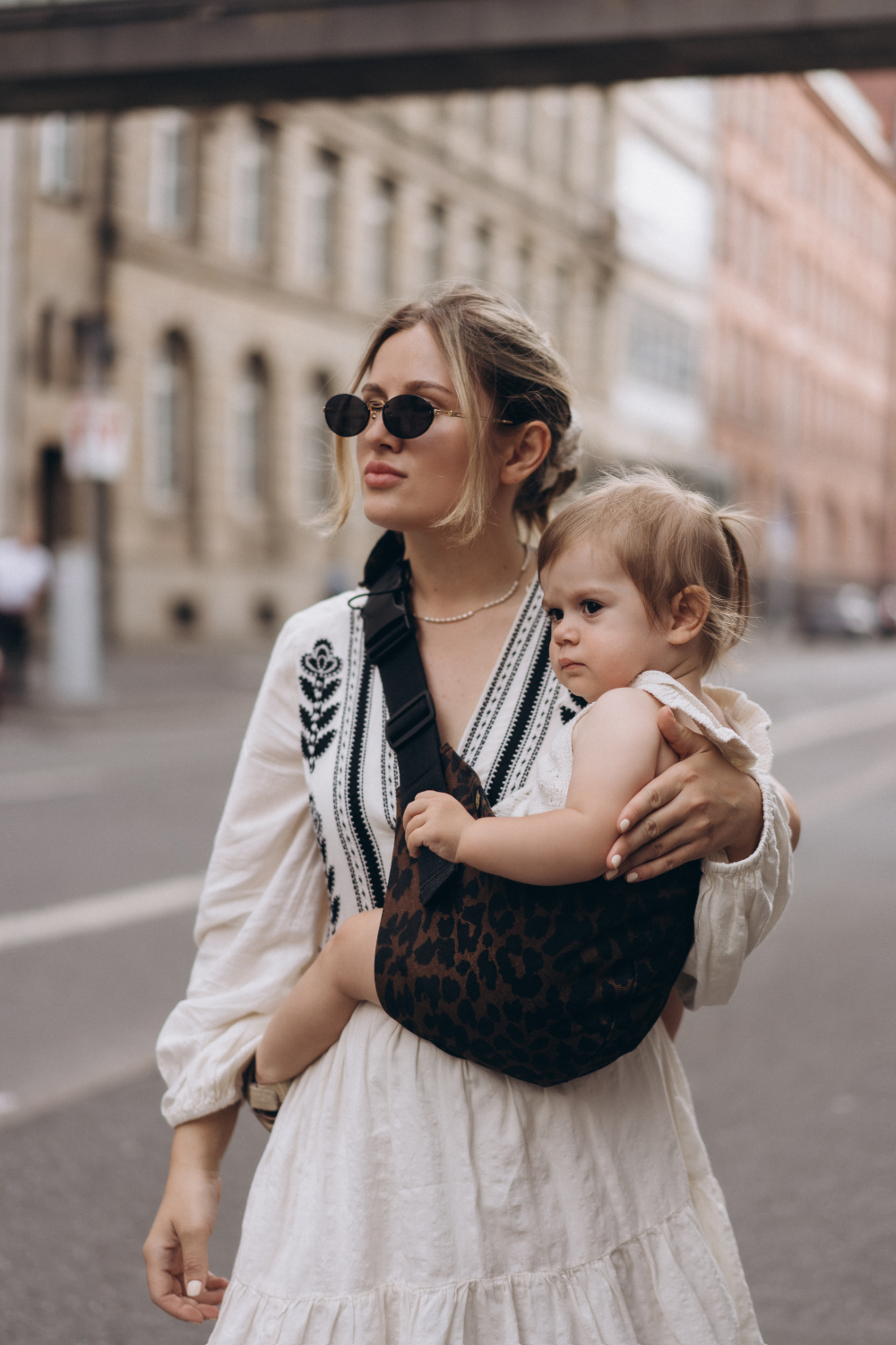 Toddler Carrier Leopard Print Brown