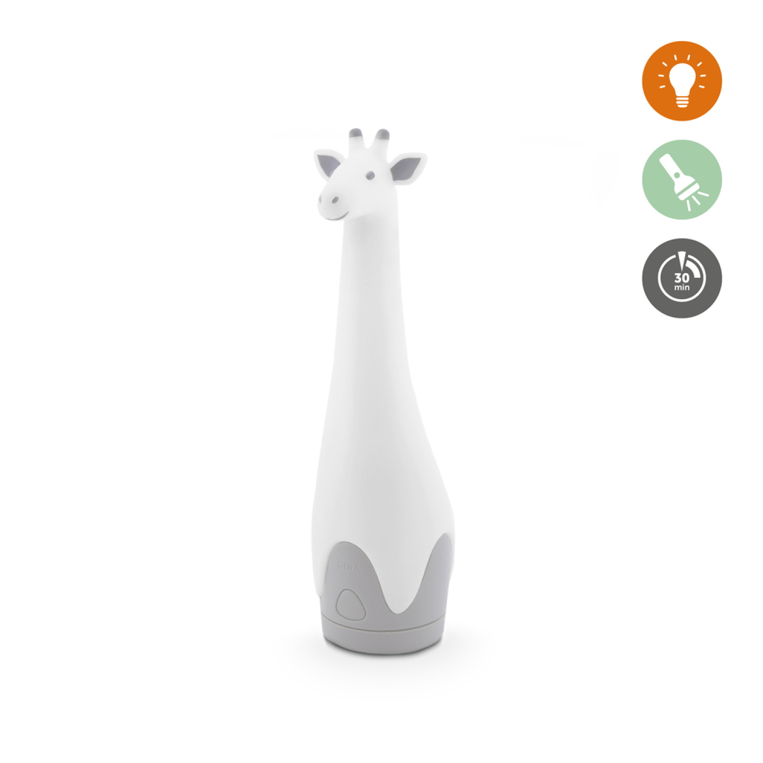 GINA the Giraffe Torch Grey