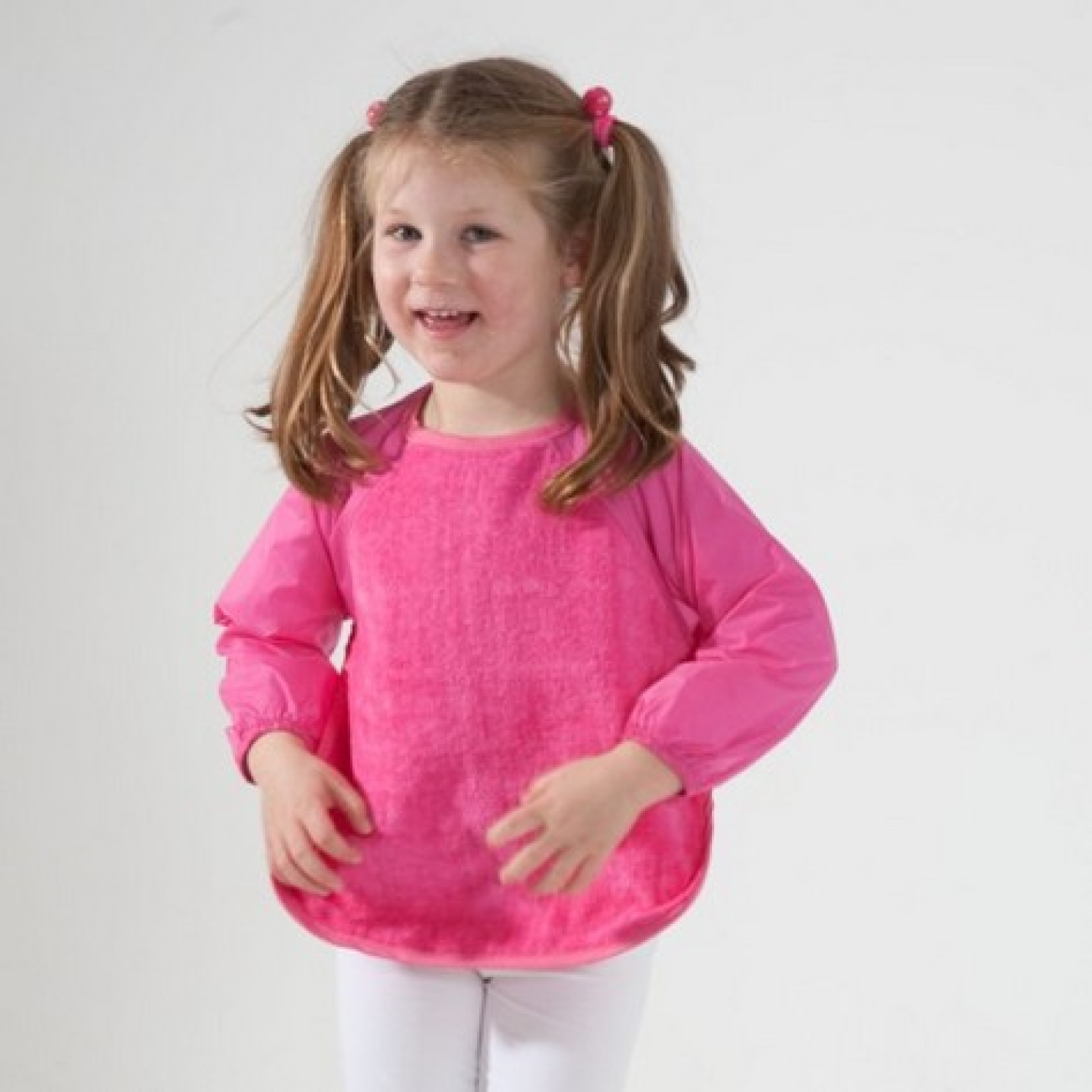 Sleeved Bib Pink 6-18 Mt