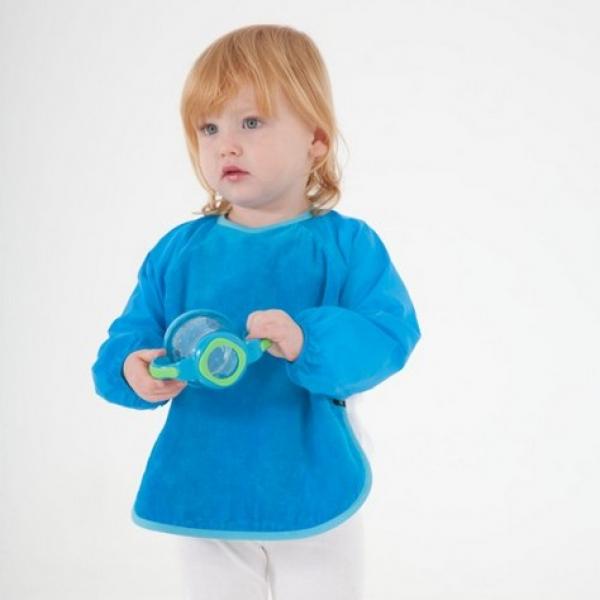 Sleeved Bib Blau 6-18 Mt.