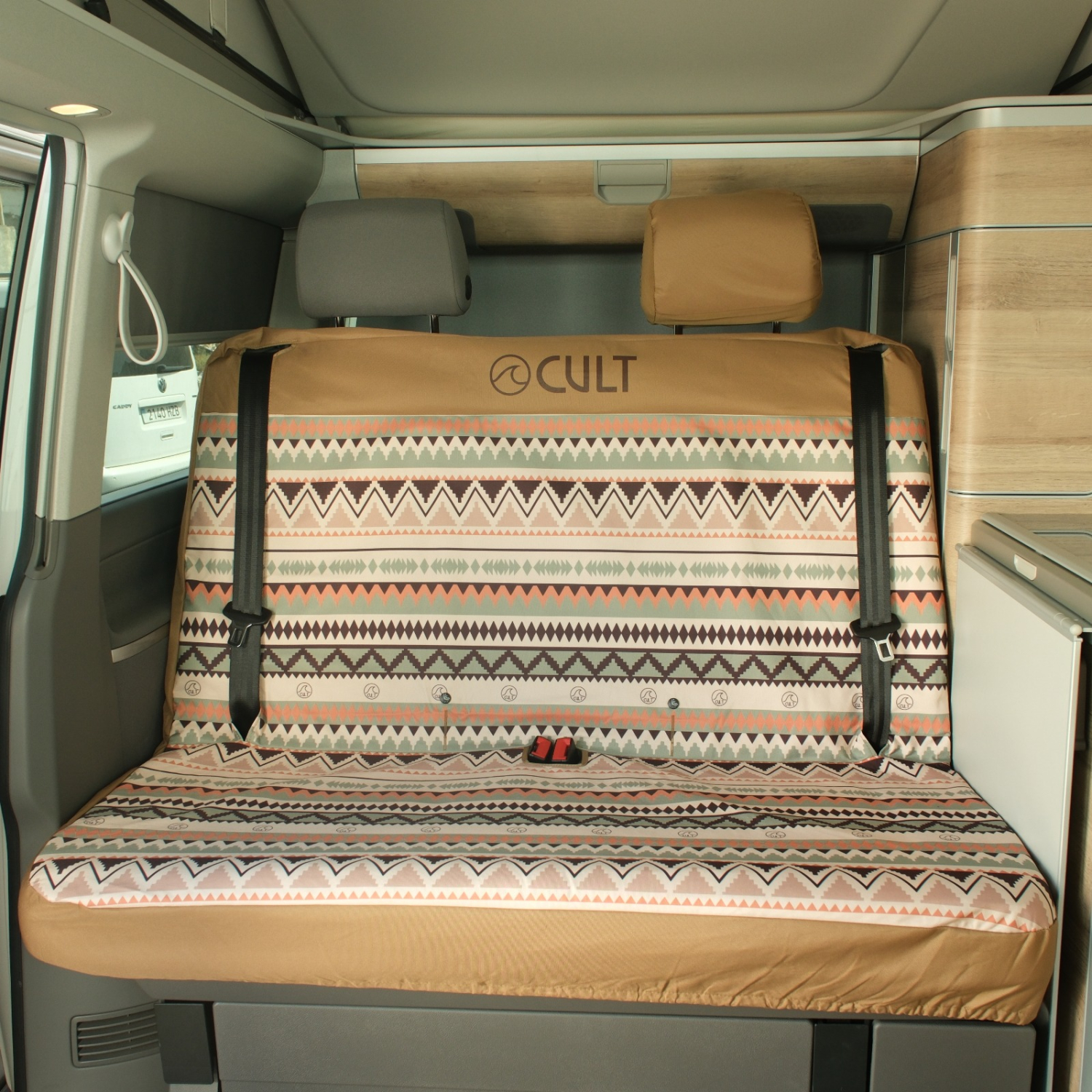 CULT 2er-Sitzbankbezug wasserdicht – VW California T4–T6.1 & Mercedes-Benz Marco Polo indi-brown